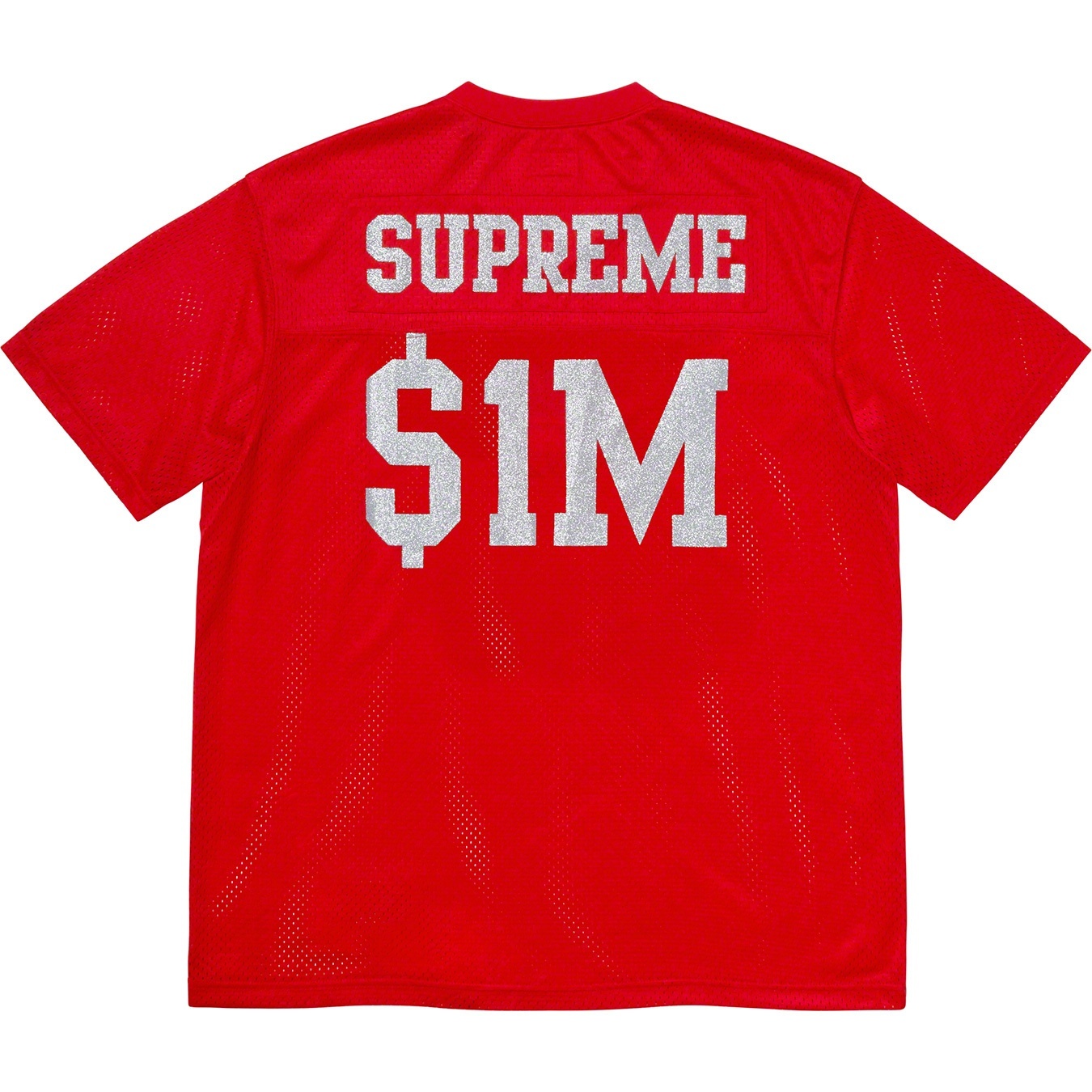 Supreme Glitter Football Top (SS20) - Red - $98