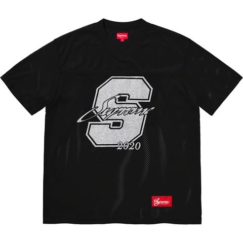 Supreme Glitter Football Top - Black