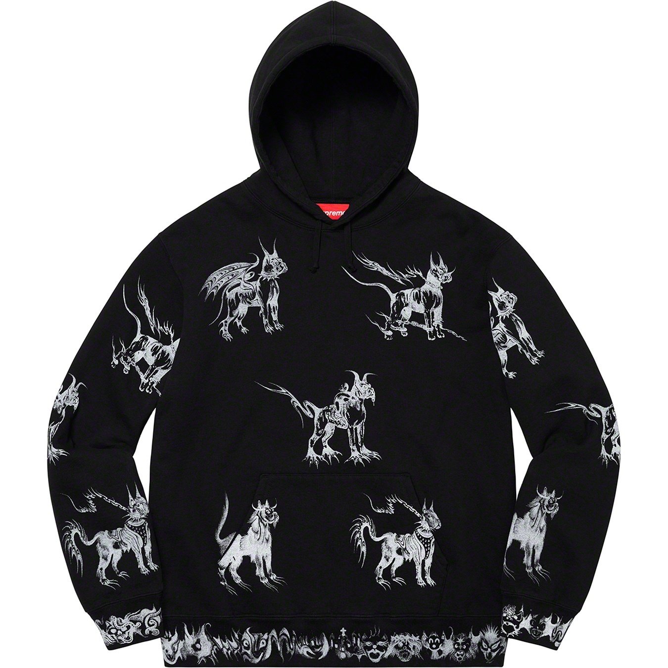 Supreme Animals Hooded Sweatshirt (SS20) - Black - $168