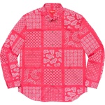 Supreme Paisley Grid Shirt (SS20) - Magenta
