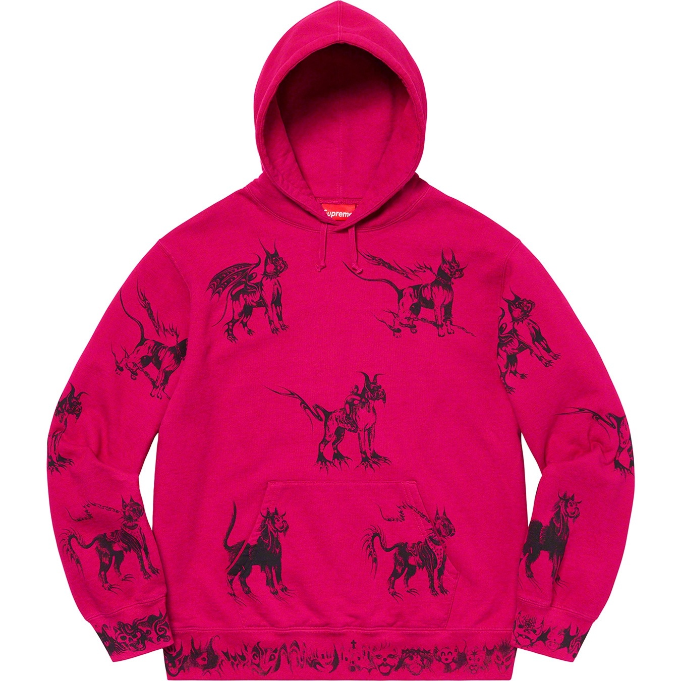 Supreme Animals Hooded Sweatshirt (SS20) - Fuchsia - $168