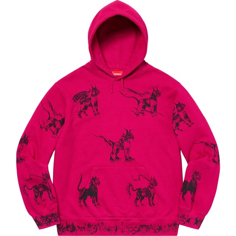 Supreme Animals Hooded Sweatshirt - Fuchsia