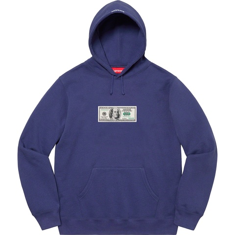 Supreme Franklin Hooded Sweatshirt - Washed Navy