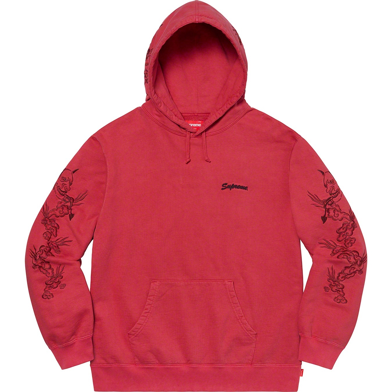 Supreme Dragon Overdyed Hooded Sweatshirt (SS20) - Red - $168