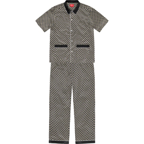 Supreme Satin Pajama Set - Black