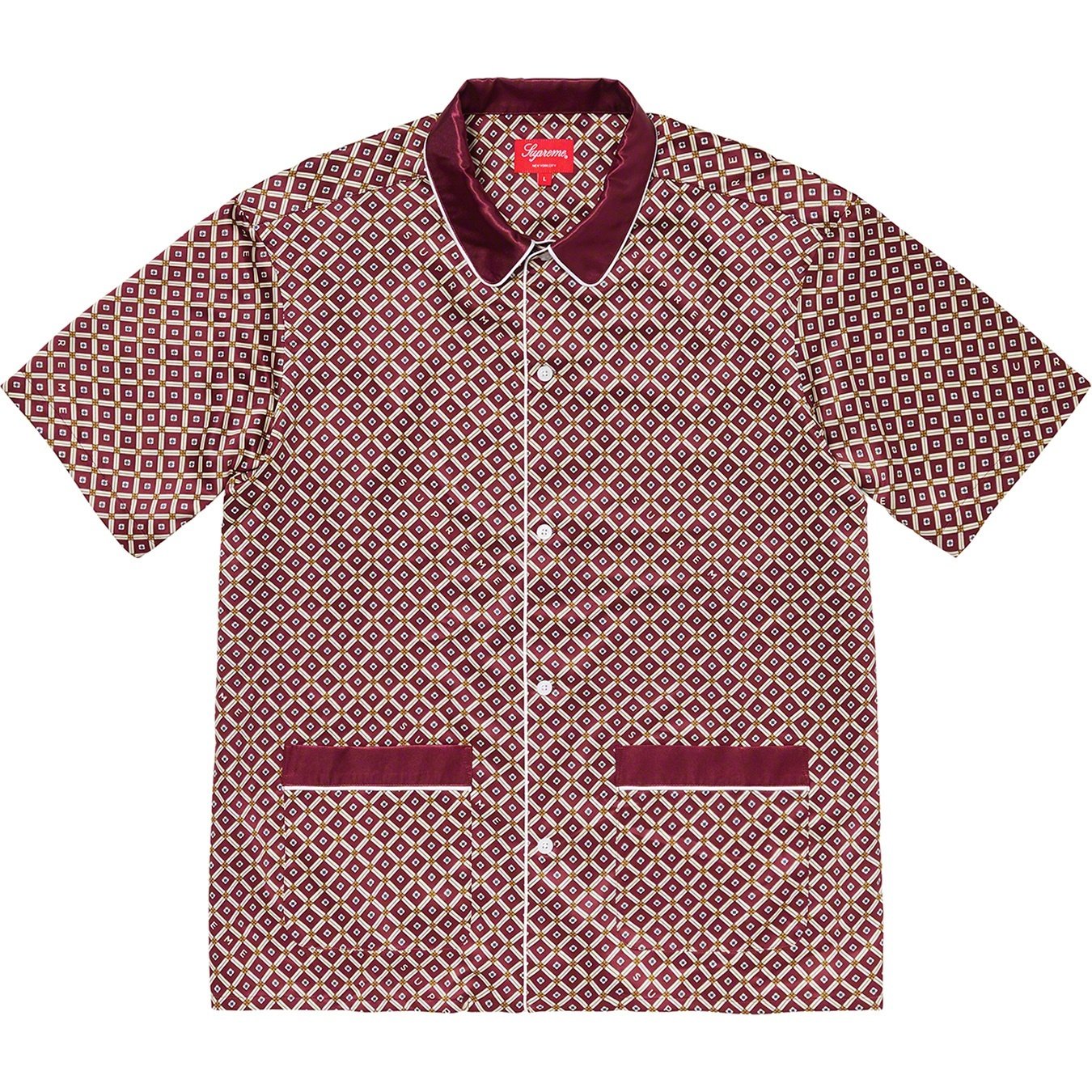 Supreme Satin Pajama Set (SS20) - Red - $148