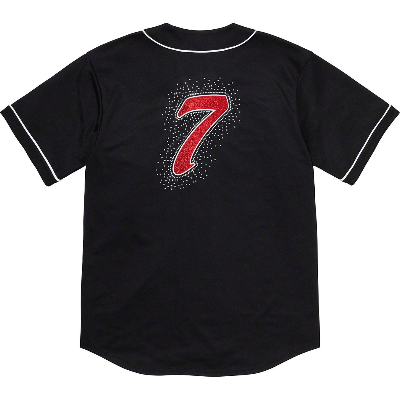 Supreme Rhinestone Baseball Jersey (SS20) - Black - $138