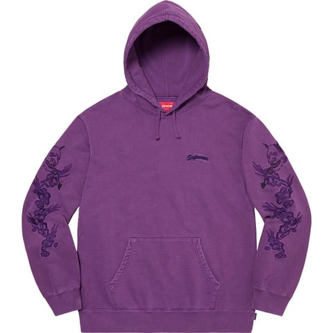 Supreme Dragon Overdyed Hooded Sweatshirt - Bright Purple