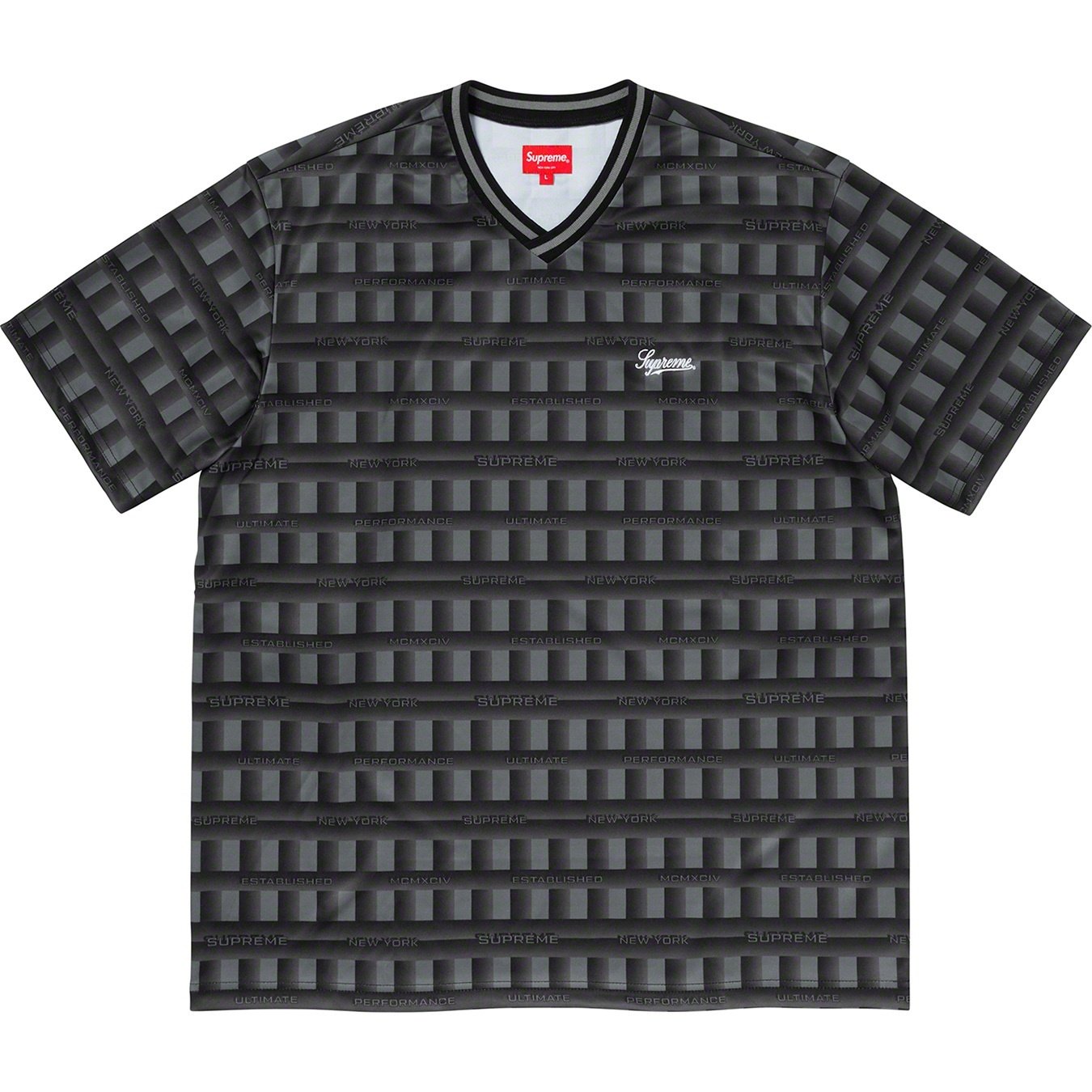 Supreme Grid Soccer Jersey (SS20) - Black - $98