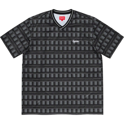 Supreme Grid Soccer Jersey - Black