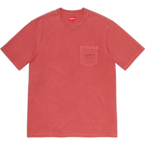 Supreme Overdyed Pocket Tee - Dark Red