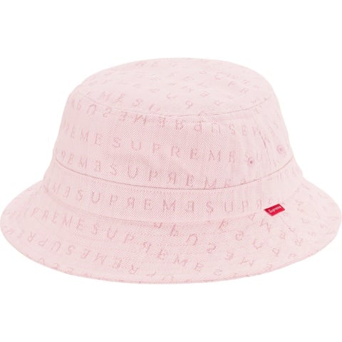 Supreme Jacquard Logos Denim Crusher - Pink