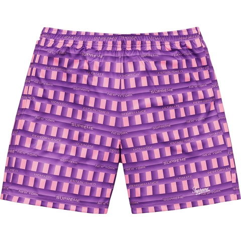 Supreme Grid Soccer Short - Purple