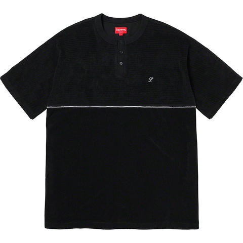 Supreme Terry S/S Henley - Black