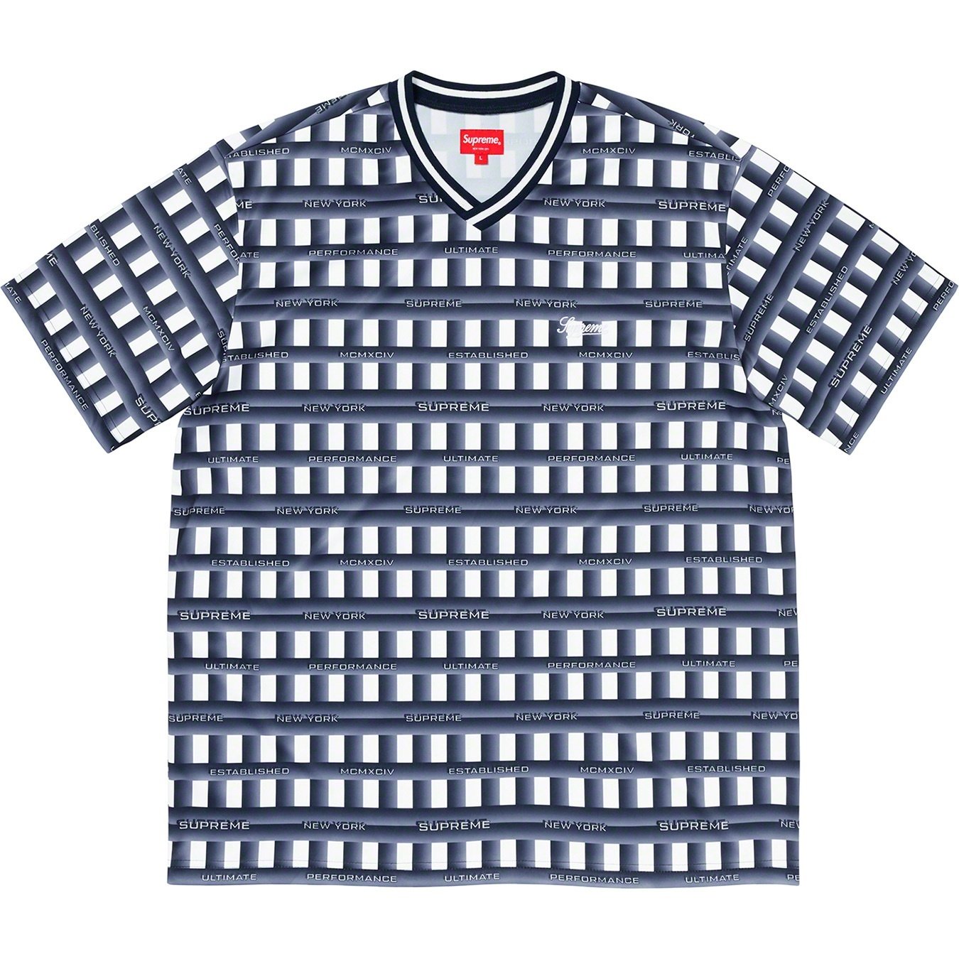 Supreme Grid Soccer Jersey (SS20) - Navy - $98