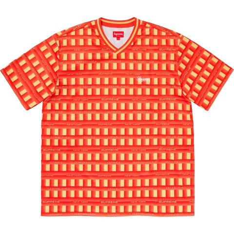 Supreme Grid Soccer Jersey - Orange