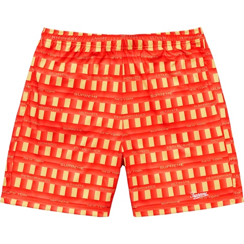 Supreme Grid Soccer Short - Orange