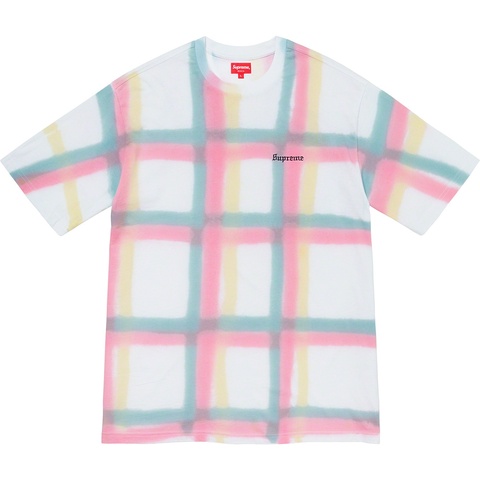 Supreme Sprayed Plaid S/S Top - White