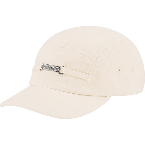 Supreme Name Plate Camp Cap - Natural