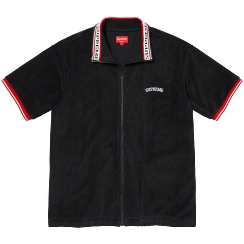 Supreme Terry S/S Zip Up - Black