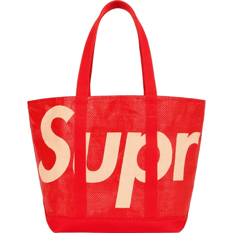 Supreme Raffia Tote - Red