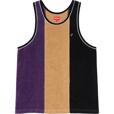 Supreme Velour Tank Top - Black