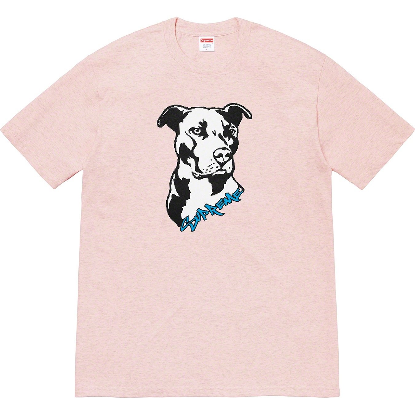 Supreme Pitbull Tee (SS20) - Heather Pink - $38