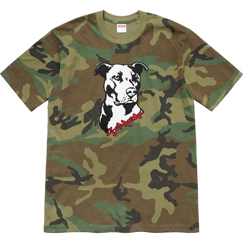 Supreme Pitbull Tee - Woodland Camo