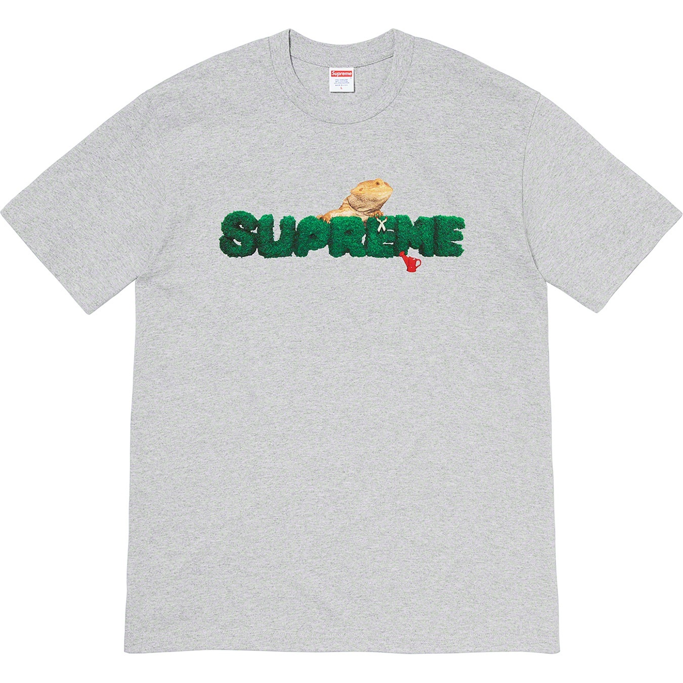 Supreme Lizard Tee (SS20) - Heather Grey - $38