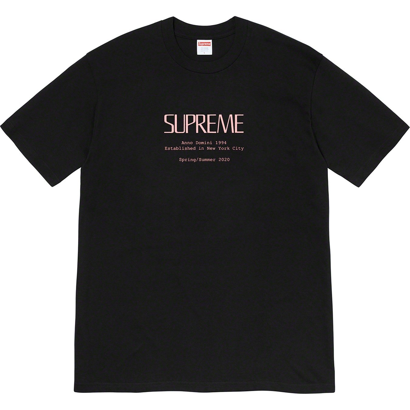 Supreme Anno Domini Tee (SS20) - Black - $38
