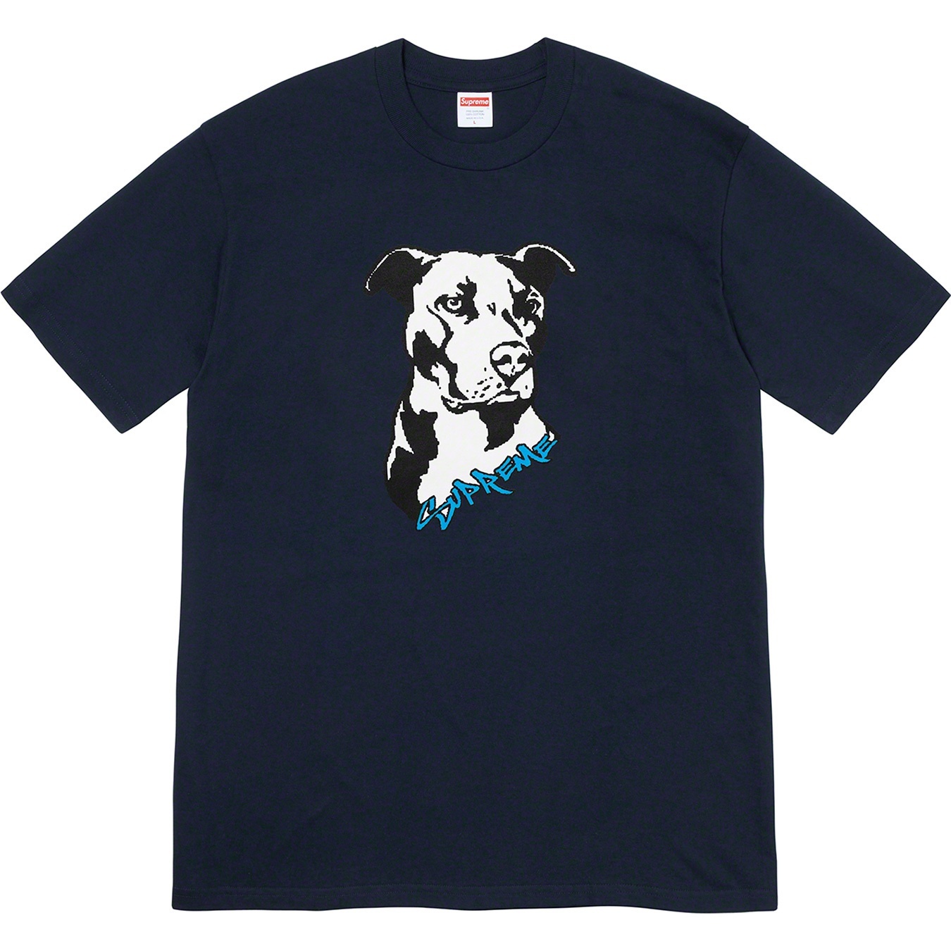 Supreme Pitbull Tee (SS20) - Navy - $38