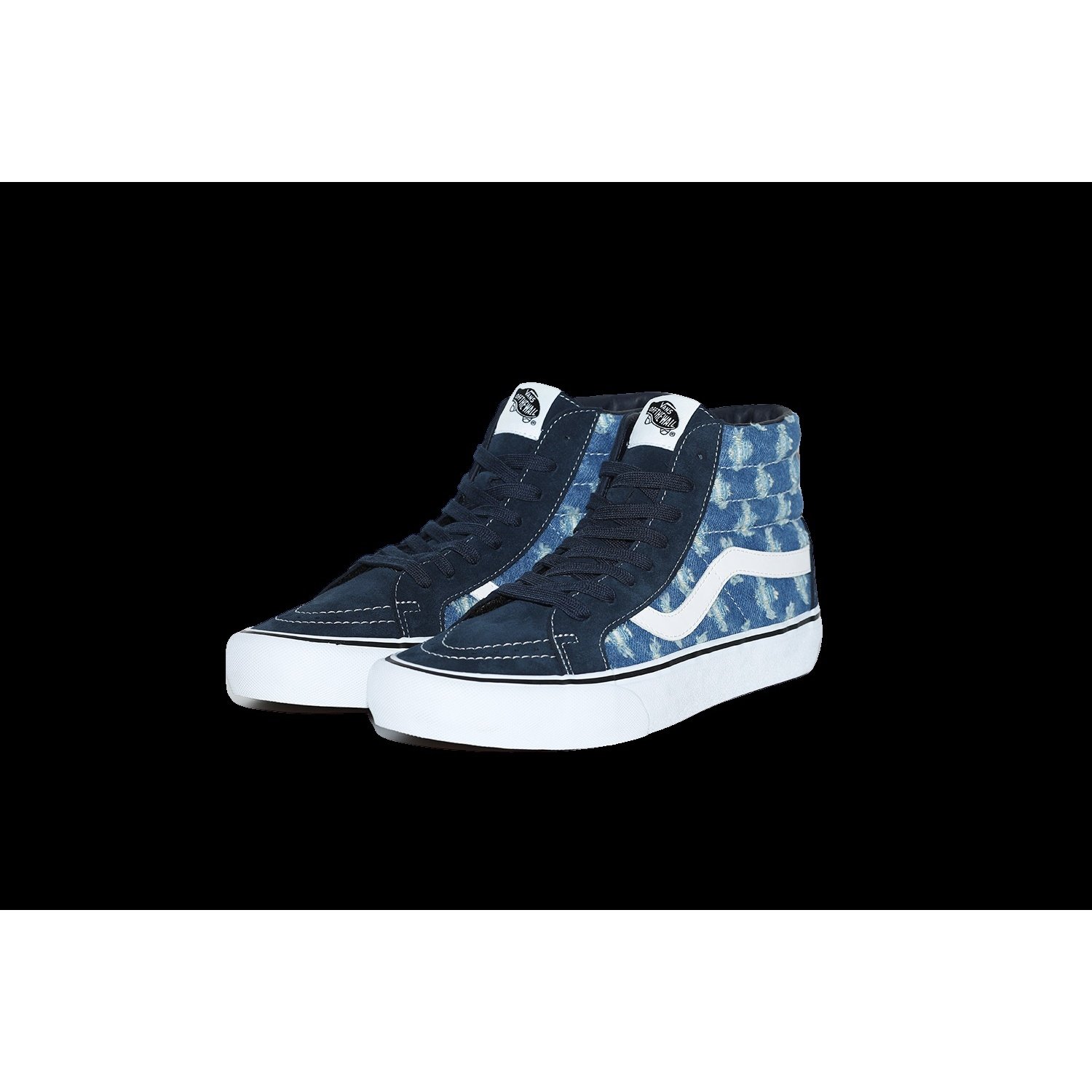 靴 Supreme Vans Sk8-Hi HolePunch DenimBlue Supreme Vans Hole Punch Denim Sk8-Hi Pro (SS20) - $110