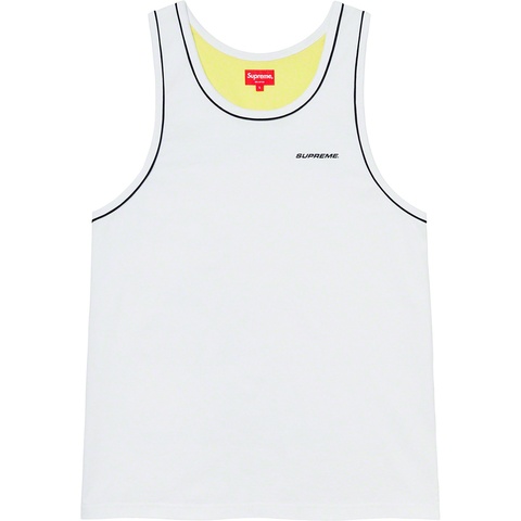 Supreme Piping Tank Top - White