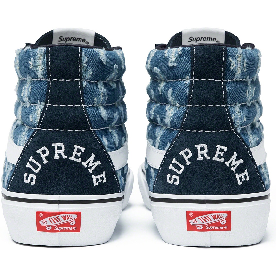 Supreme Supreme Vans Hole Punch Denim Sk8-Hi Pro (SS20) - Blue - $110