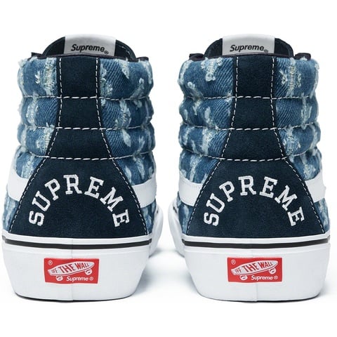 Supreme Supreme®/Vans® Hole Punch Denim Sk8-Hi Pro - Blue