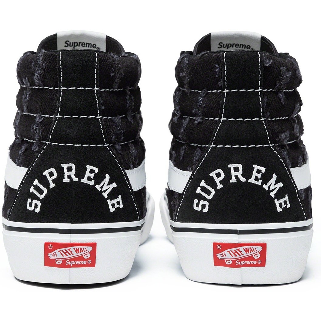 Supreme Supreme Vans Hole Punch Denim Sk8-Hi Pro (SS20) - Black - $110