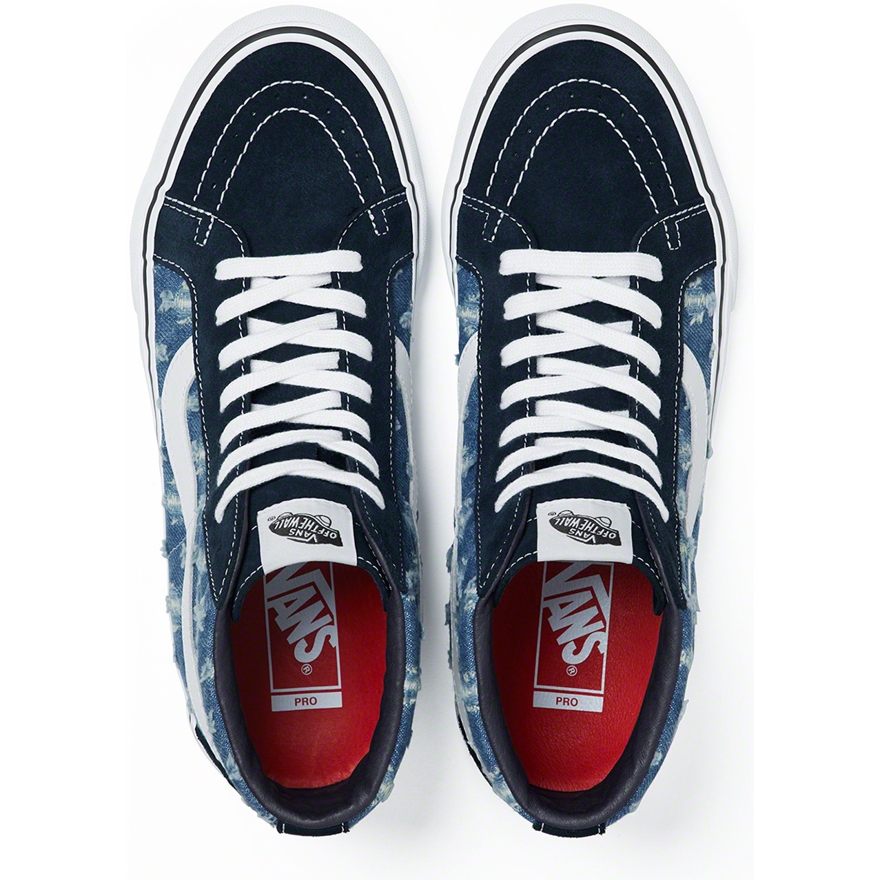 Supreme Supreme Vans Hole Punch Denim Sk8-Hi Pro (SS20) - Blue - $110