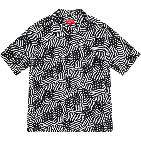 Supreme Flags Rayon S/S Shirt - Black Flags