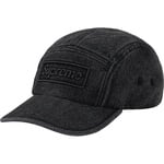 Supreme Embossed Denim Camp Cap (SS20) - Black