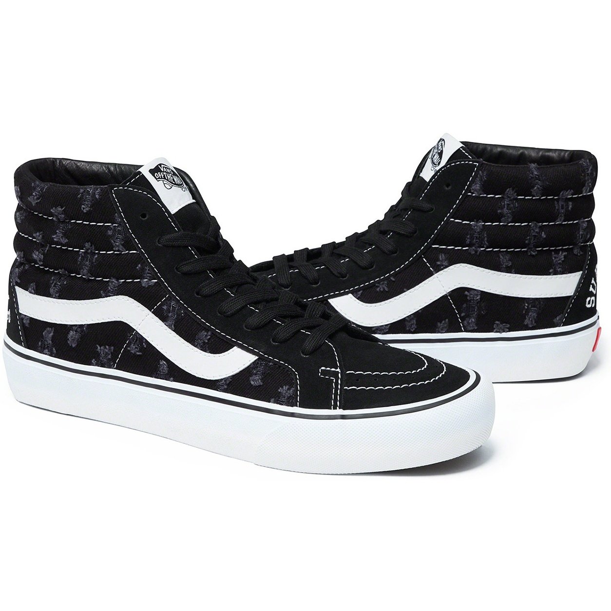 Supreme Supreme Vans Hole Punch Denim Sk8-Hi Pro (SS20) - Black - $110