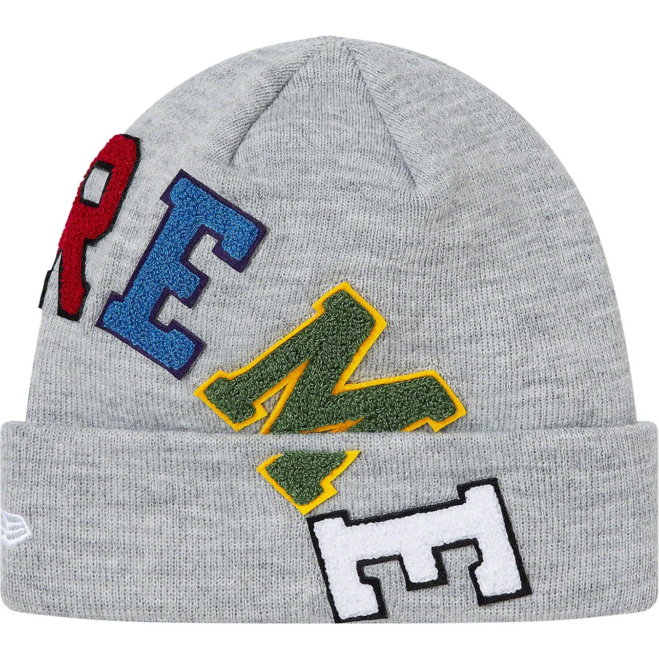 Supreme New Era Big Arc Beanie (FW20) - Heather Grey - $38