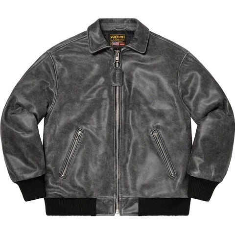 Supreme Supreme®/Vanson Leathers® Worn Leather Jacket - Black