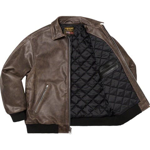 Supreme Supreme®/Vanson Leathers® Worn Leather Jacket - Brown