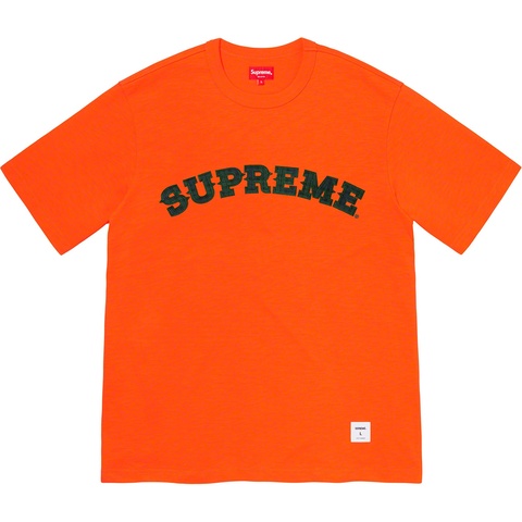 Supreme Plaid Appliqué S/S Top - Orange