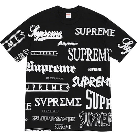 Supreme Multi Logo Tee - Black