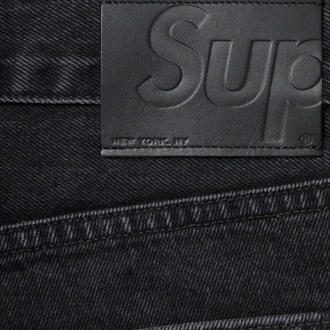 Supreme Stone Washed Black Slim Jean - Washed Black