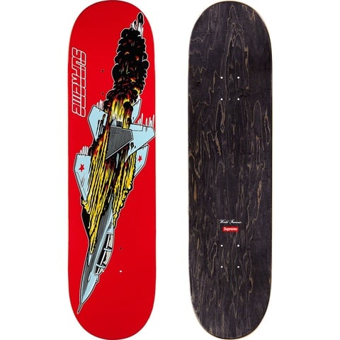 Supreme Jet Skateboard - Red - 8.25" x 32.25" 