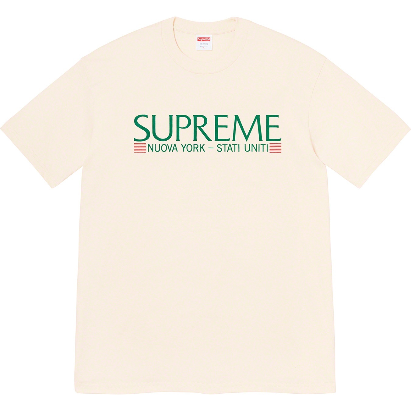 Supreme Nuova York Tee (FW20) - Natural - $38