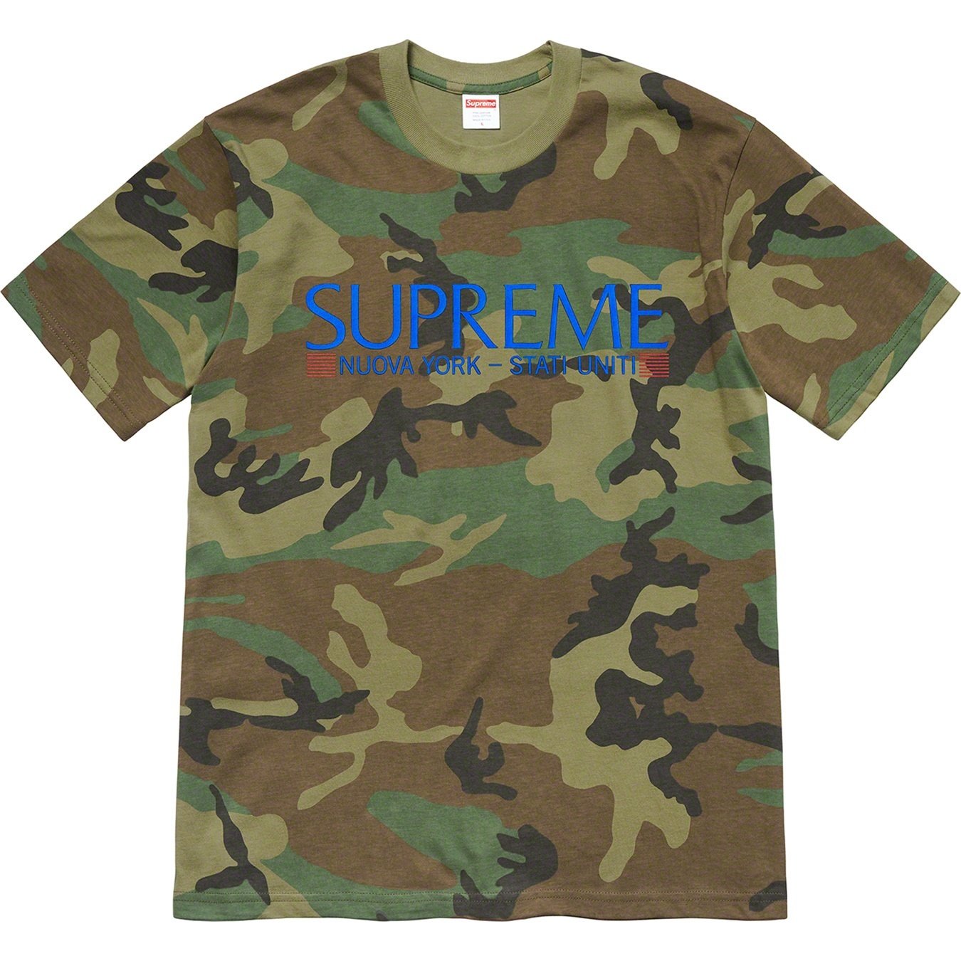 Supreme Nuova York Tee (FW20) - Woodland Camo - $38
