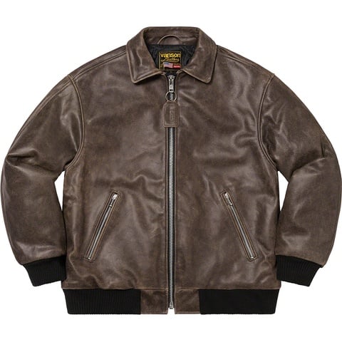 Supreme Supreme®/Vanson Leathers® Worn Leather Jacket - Brown
